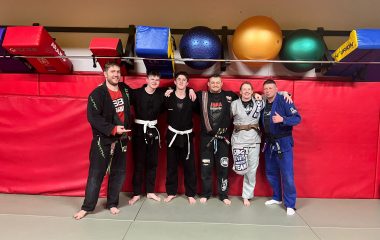 BJJ stripes for Harris and Mack