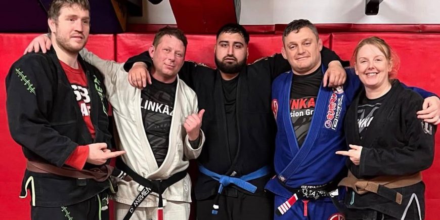 A stripe on Ifraz’s BJJ Blue Belt!