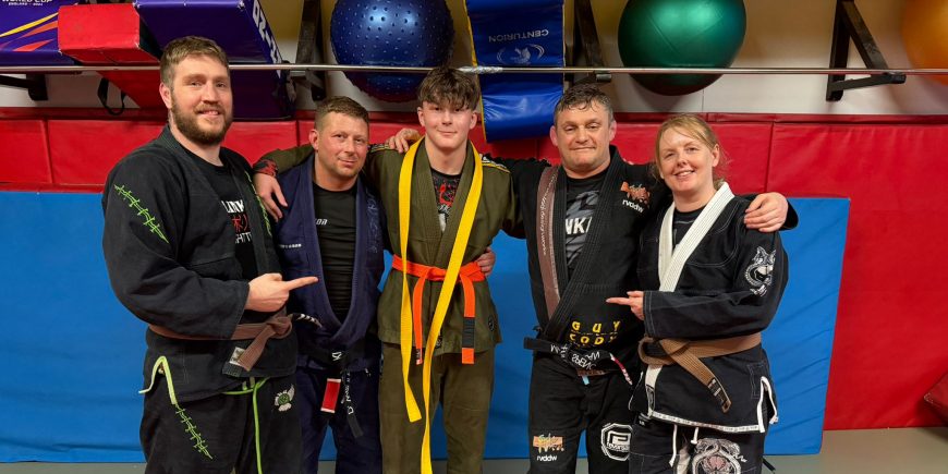 BJJ Orange belt promotion for Ksawery!