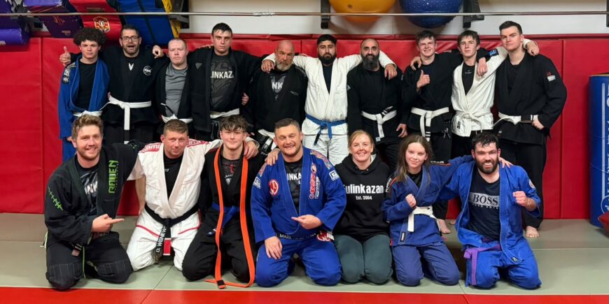 A Special Promotion at Team Fulinkazan / SBG Bradford: Ksawery Wisniewski Earns His BJJ Blue Belt